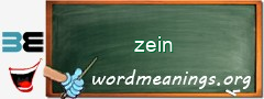 WordMeaning blackboard for zein